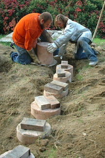 Any guesses as to why there are bricks on top of the molds?